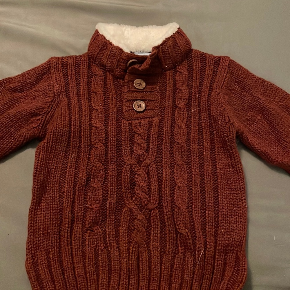 Little Lad Sweater 24m Burgundy